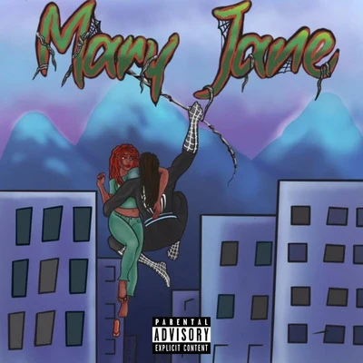 Black Static Blue Flame Mary Jane