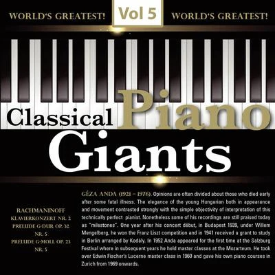 Géza Anda Classical - Piano Giants, Vol.5