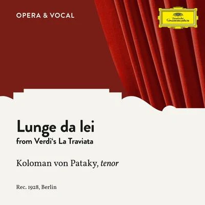 Koloman Von Pataky/Unknown Orchestra Verdi: La Traviata: Lunge da lei