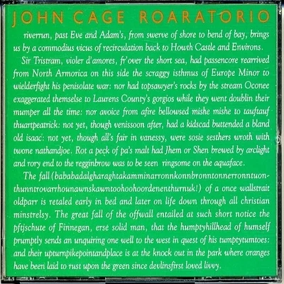 John Cage Roaratorio: An Irish Circus on Finnegans Wake