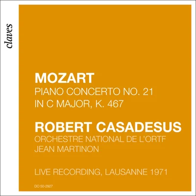 Orchestre National de l&#x27;ORTF Mozart: Piano Concerto No. 21 in C Major, K. 467 (Live recording, Lausanne 1971)