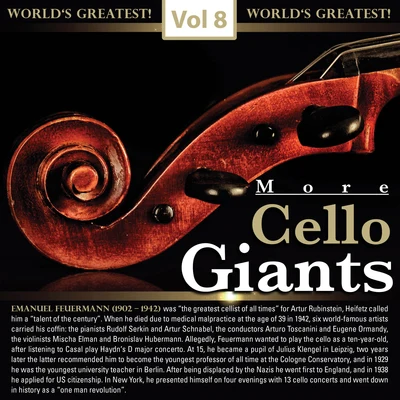 Emanuel Feuermann/NBC Symphony Orchestra/Arturo Toscanini More Cello Giants, Vol. 8 (Live)