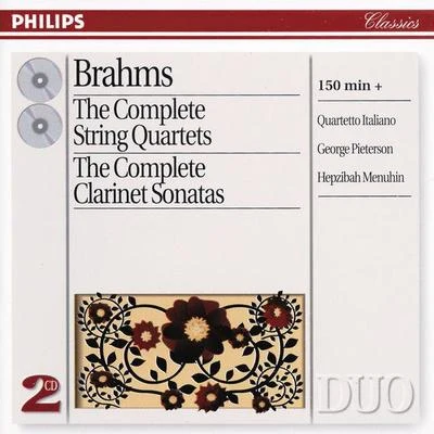 George Pieterson/Hepzibah Menuhin/Quartetto Italiano Brahms: the complete string quartets clarinet sonatas (2 CDs)