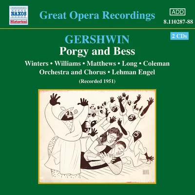 Lehman Engel GERSHWIN: Porgy and Bess (Winters, Williams, Long) (1951)