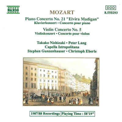 Stephen Gunzenhauser MOZART: Piano Concerto No. 21Violin Concerto No. 5