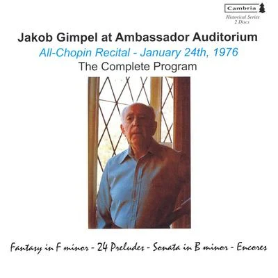 Jakob Gimpel CHOPIN, F.: 24 PreludesPiano Sonata No. 3Waltz No. 2DEBUSSY, C.: Pour les cinq doigts (Jakob Gimpel at Ambassador Auditorium)