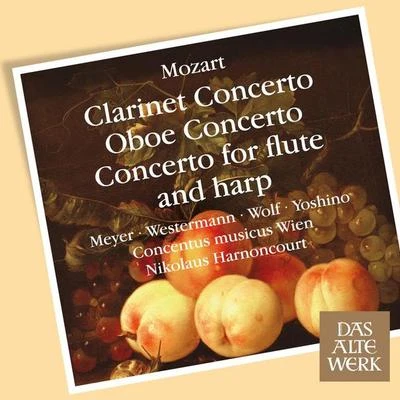 Concentus Musicus Wien/Nikolaus Harnoncourt Mozart : Clarinet Concerto, Oboe Concerto & Concerto for Flute and Harp (DAW 50)