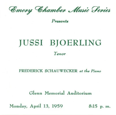 Jussi Björling Bjorling, Jussin: The Atlanta Recital (1959)