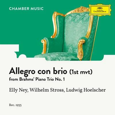 Elly Ney/Ludwig Hoelscher/Wilhelm Stross Brahms: Piano Trio No. 1 In B, Op. 8: I. Allegro con brio